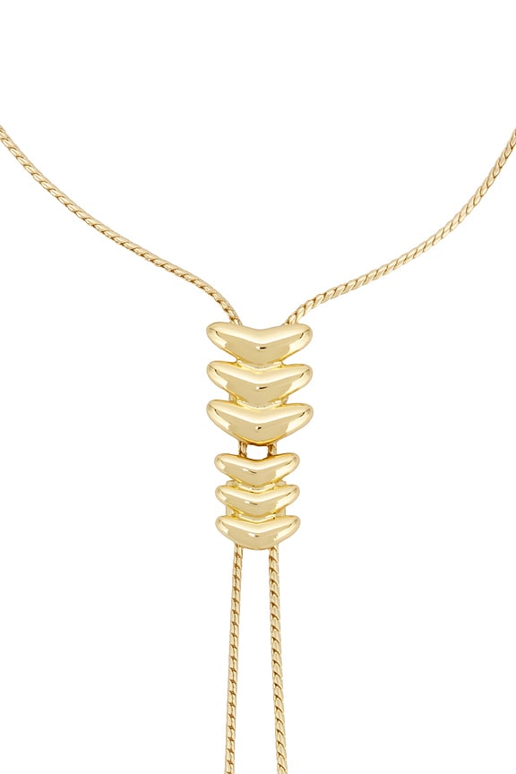 view 2 of 3 ОЖЕРЕЛЬЕ В ФОРМЕ ЛАССО METAL VORTEX in Gold