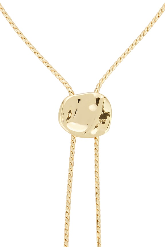 view 2 of 3 Liquid Lux Bolo Lariat Necklace in Clear Crystal & Gold