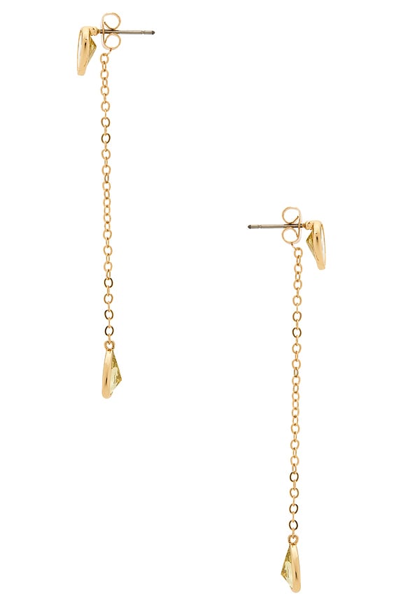 view 2 of 2 ドロップイヤリング in Peridot Crystal & Gold