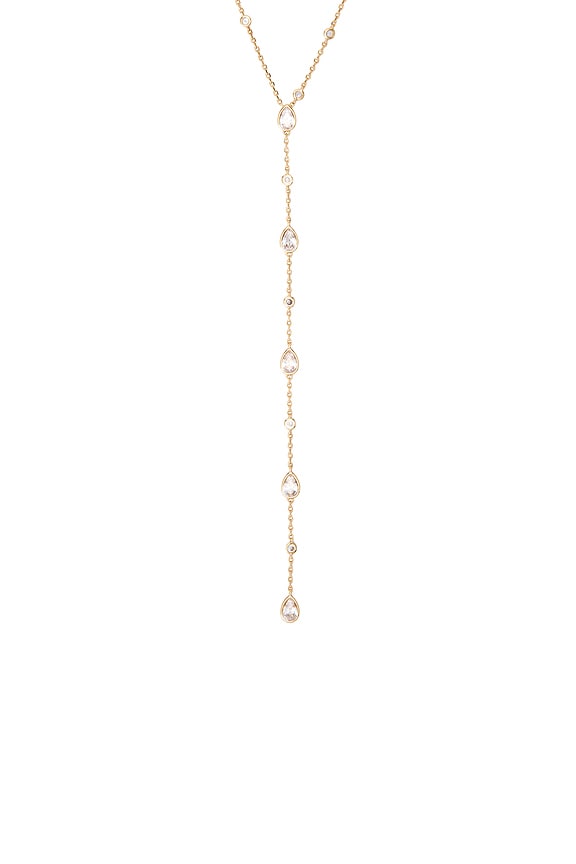 view 2 of 2 COLLIER LASSO RADIANT in Clear Crystal & Gold