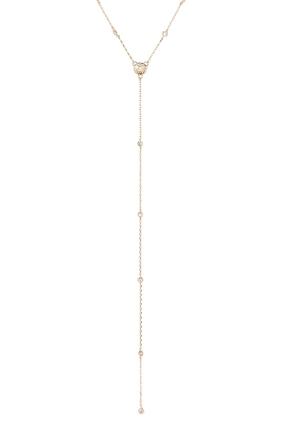 view 2 of 2 Santorini Shell Lariat Necklace in Gold