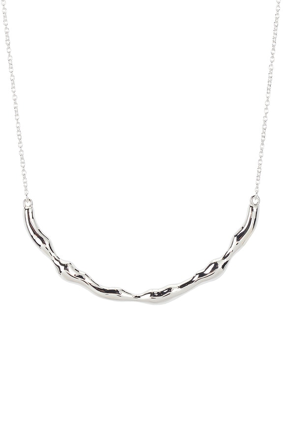 view 2 of 2 Molten Metal Necklace in Silver