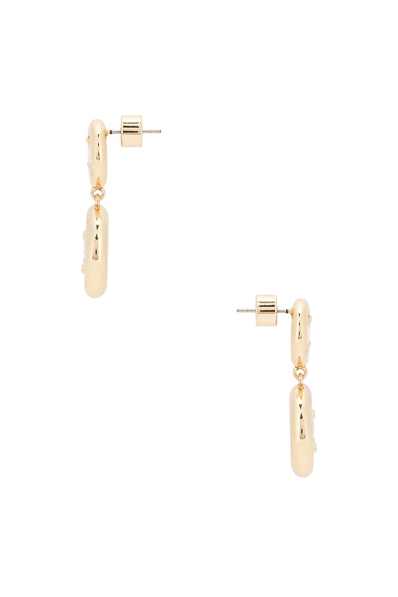 view 2 of 2 Gypsy Set Crystal Earrings in Gold