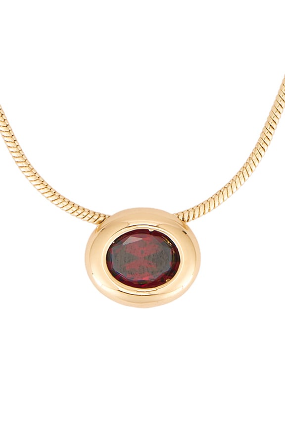 view 2 of 2 Bezel Stone Necklace in Gold