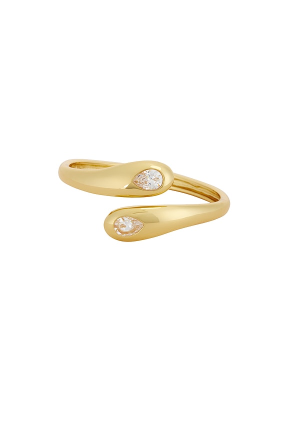 view 2 of 3 Radiant Gem Wrap Cuff Bracelet in Gold