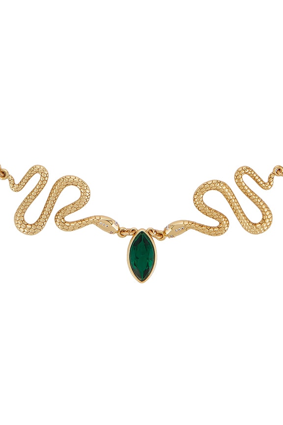 view 2 of 3 Serpentina Lariat in Green & Gold