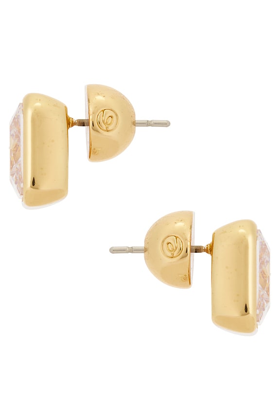 view 2 of 2 Radiant Gem Stud Earrings in Gold