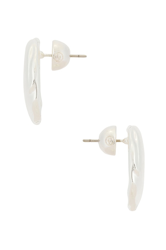 view 2 of 2 PENDIENTES DE TACHUELA MOLTEN in Silver