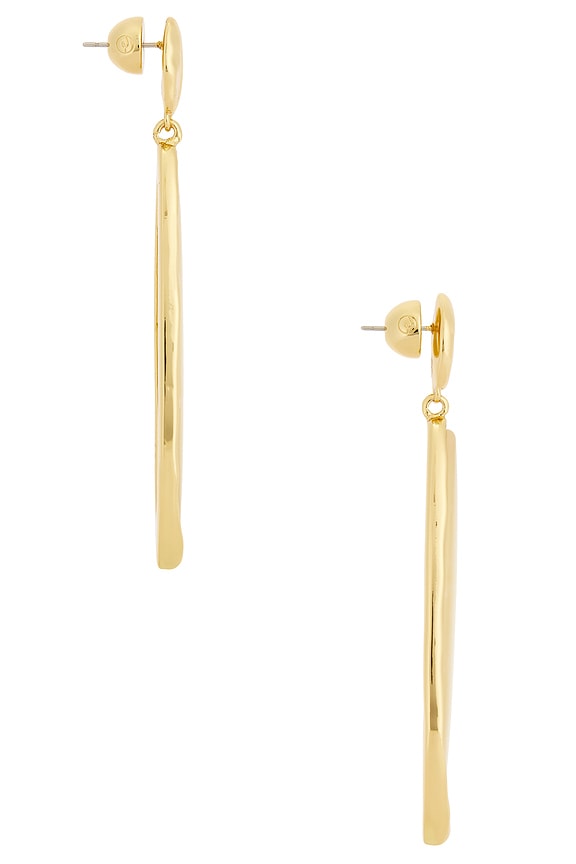 view 2 of 2 Liquid Resin Dangle Earring in Beige & Gold