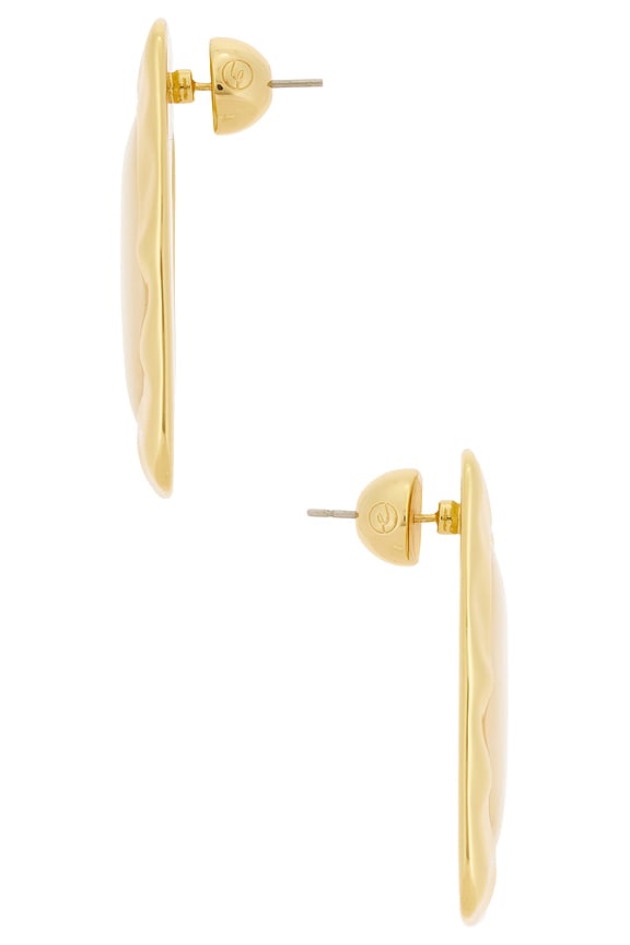 view 2 of 2 Liquid Resin Earring in Beige & Gold