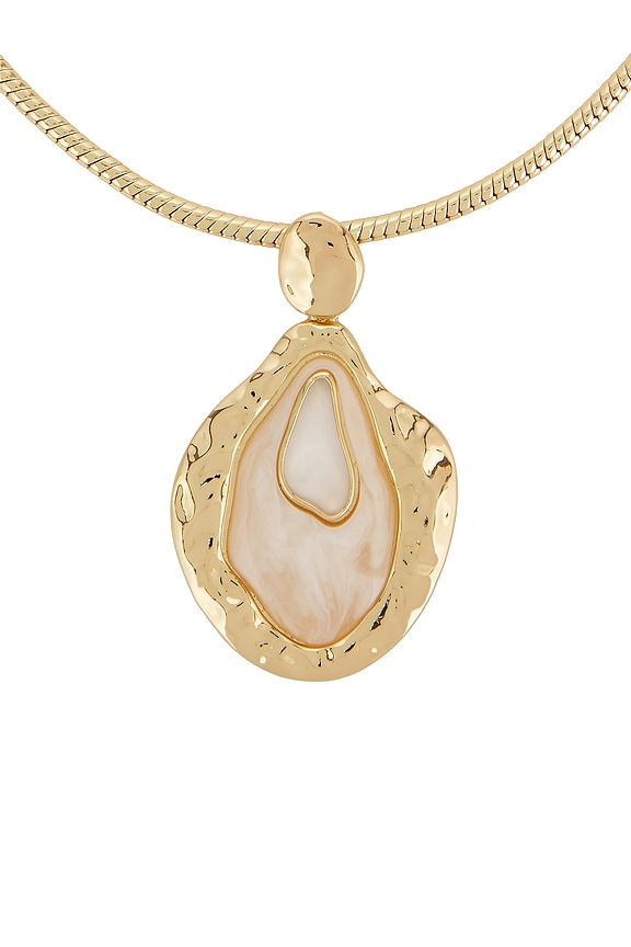 view 2 of 3 COLLAR COLGANTE LIQUID in Beige & Gold