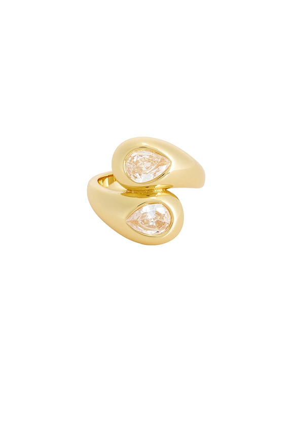 view 1 of 3 Radiant Gem Wrap Ring in Gold