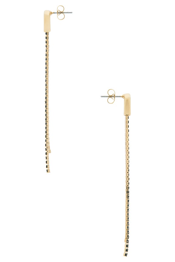 view 2 of 2 PENDIENTES LARGOS in Black & Gold