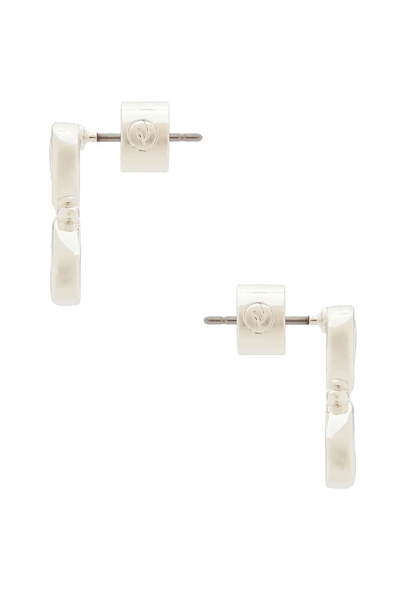 view 2 of 2 INFINITY CRYSTAL STUDS ドロップイヤリング in Clear Crystal & Silver