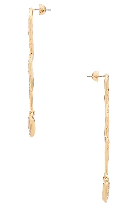 view 2 of 2 Serpentina Statement Earring in Clear Crystal & Gold