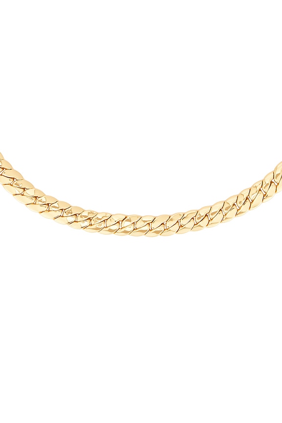 view 2 of 3 ПЛОСКАЯ ЦЕПОЧКА-ОЖЕРЕЛЬЕ FLAT CHAIN in Gold
