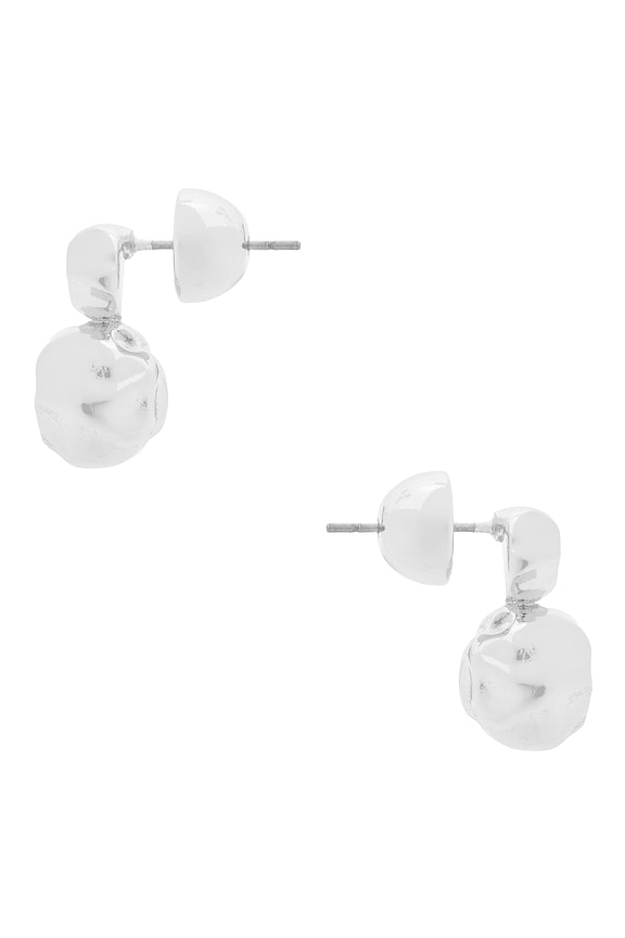 view 2 of 2 Molten Mini Stud Earrings in Silver