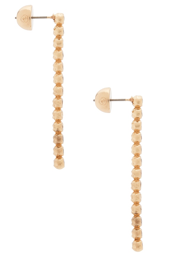 view 2 of 2 PENDIENTES COLGANTES MOLTEN SPARKLE in Clear Crystal & Gold