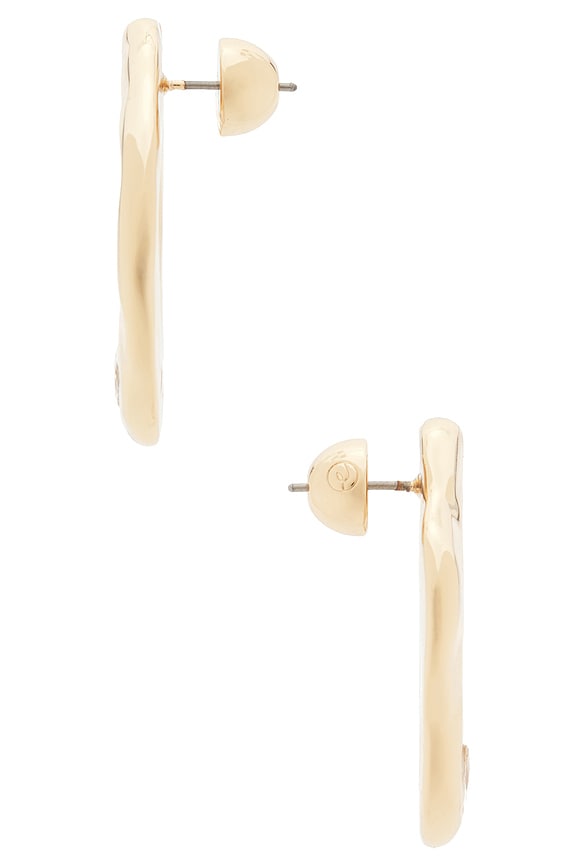 view 2 of 2 PENDIENTES MOLTEN SPARKLE in Clear Crystal & Gold