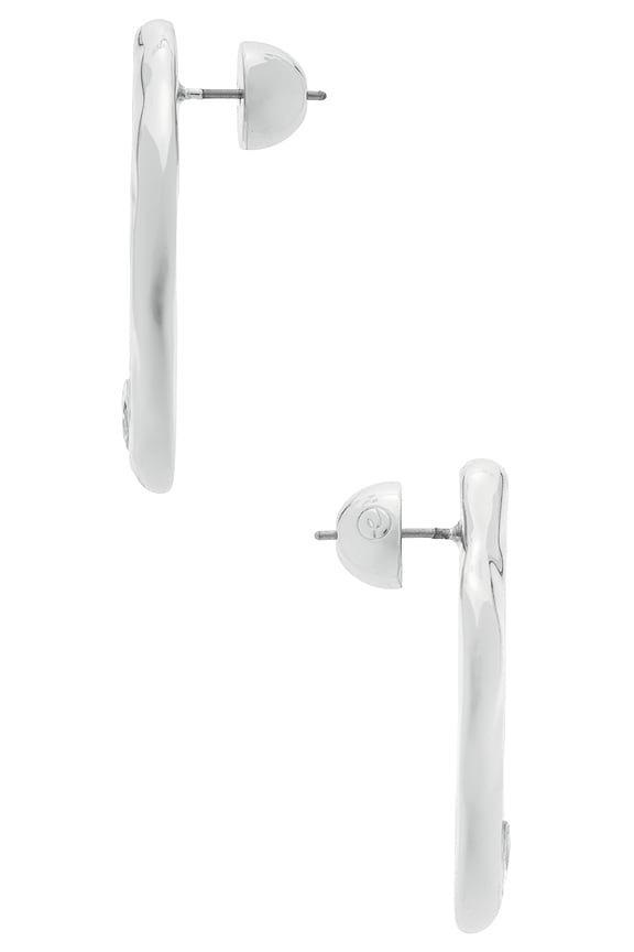 view 2 of 2 PENDIENTES DE TACHUELA MELTING METAL CRYSTAL in Clear Crystal & Silver