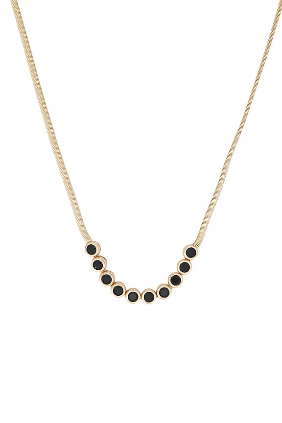 view 2 of 3 GARGANTILLA CON CRISTALES GYPSY-SET in Black Crystal & Gold