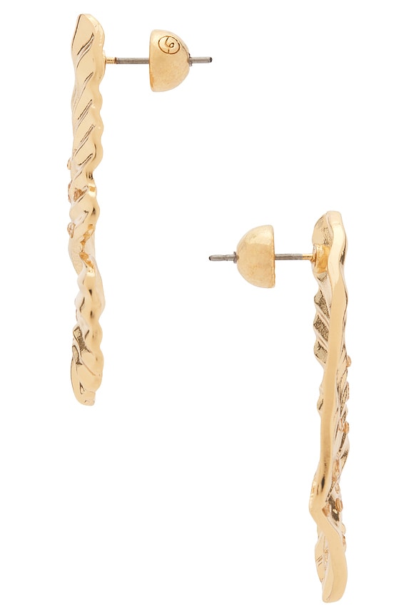 view 2 of 2 BOUCLES D'OREILLES FLUTTERING GLOW in Clear Crystal & Gold