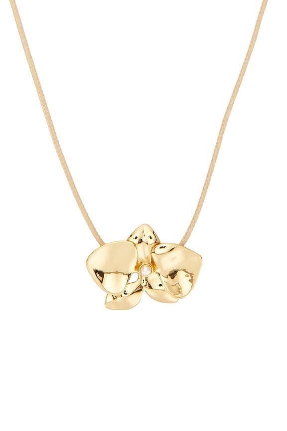 view 2 of 3 COLLAR COLGANTE NATURAL CORD FLOWER in Gold