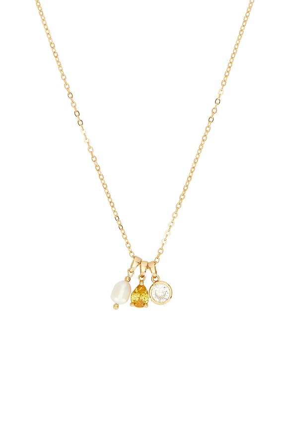 view 2 of 3 COLLAR COLGANTE DAINTY TRIPLE in Gold