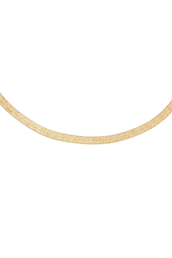 view 2 of 3 COLLAR DE CADENA PLANA TEXTURED FLAT CHAIN NECKLACE in Gold