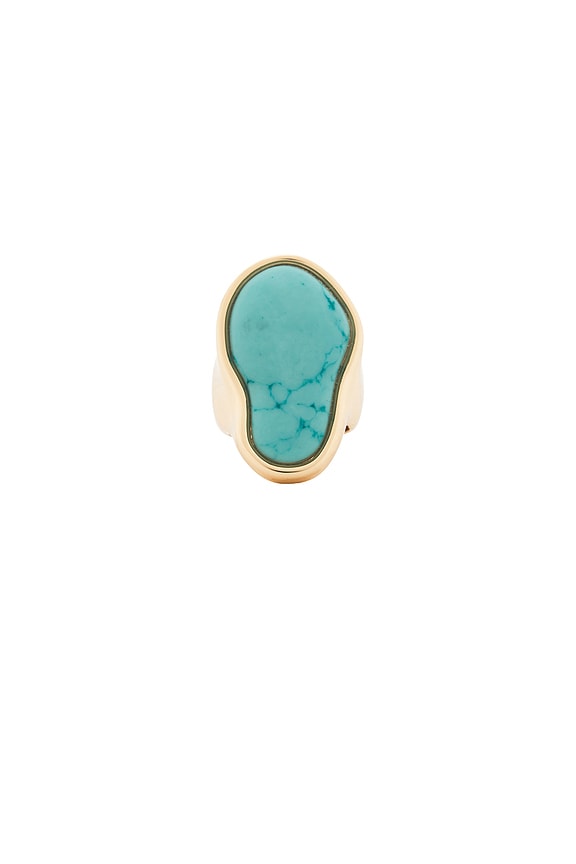 view 1 of 3 Hidden Gem Statement Ring in Turquoise & Gold