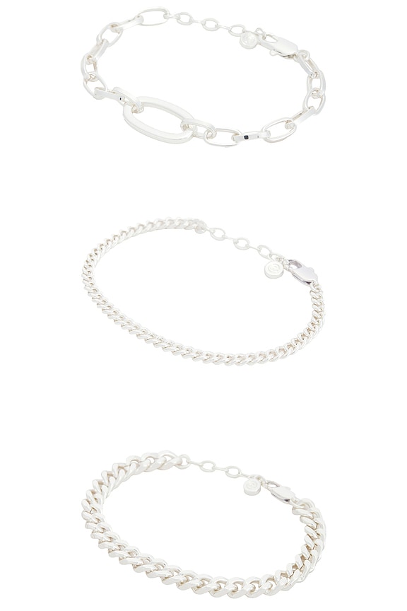 view 1 of 3 Chain Game Bracelet Set in Silver