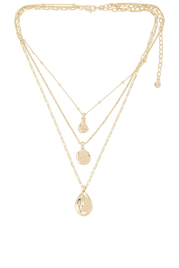 view 1 of 3 Circle Flow Layered Necklace Set in Gold