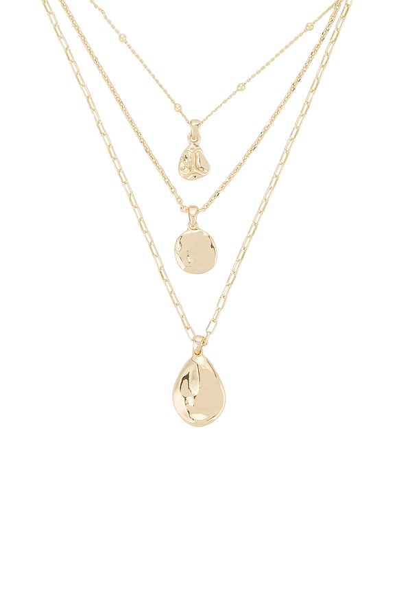 view 2 of 3 Circle Flow Layered Necklace Set in Gold