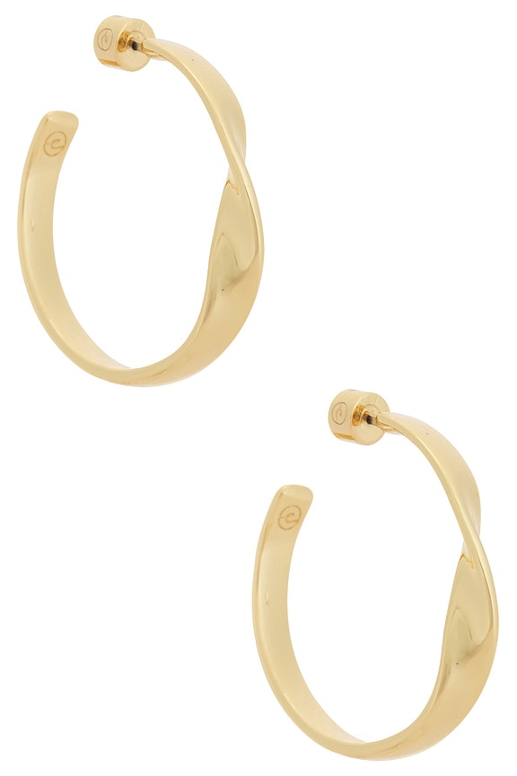 view 1 of 3 Heirloom Twist Medium Hoop Earrings in Gold