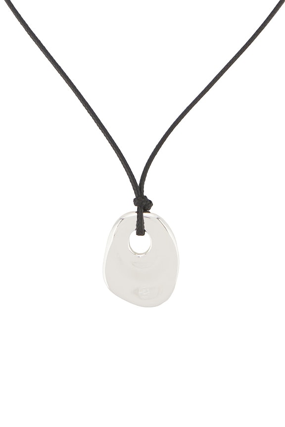 view 2 of 3 Melted Edge Pendant Necklace in Silver