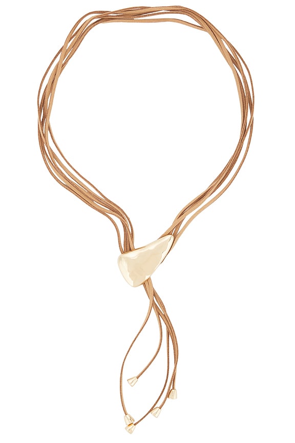 view 1 of 3 Molten Arc Bolo Necklace in Gold