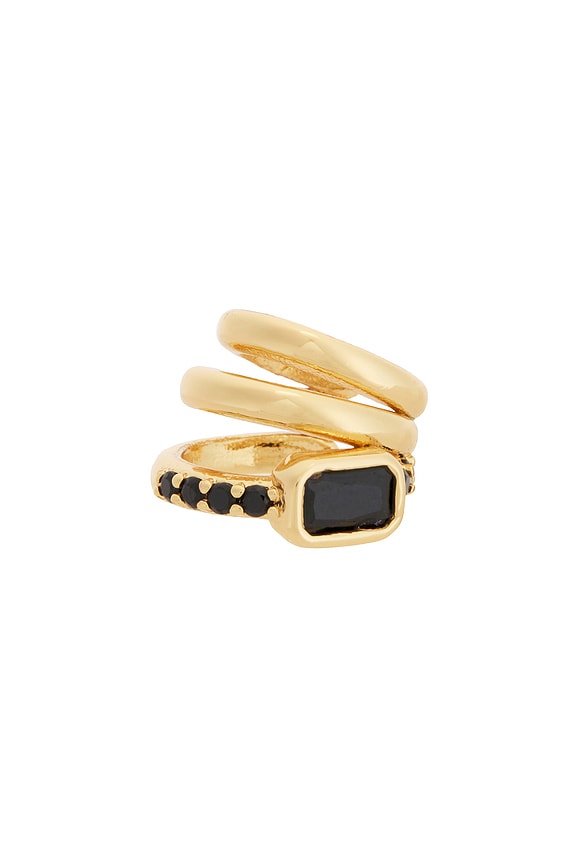 view 1 of 4 BIJOU D'OREILLES CLUSTER in Gold & Black