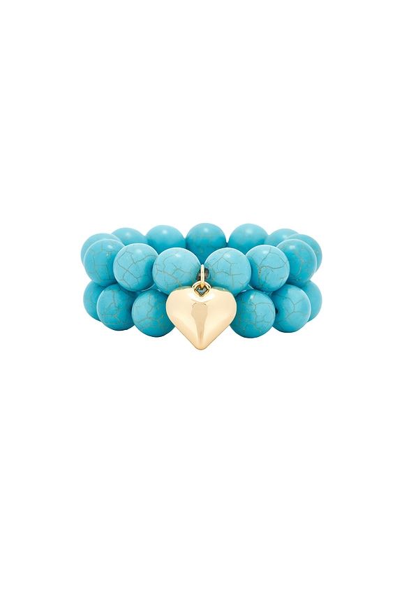 view 2 of 6 Luck And Love Turquoise Bracelet Set in Turquoise