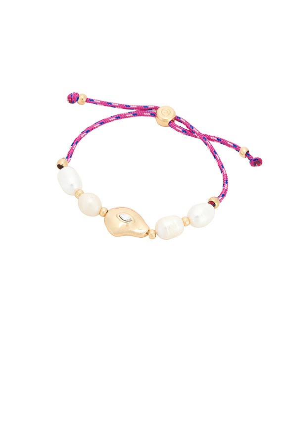 view 1 of 3 Gold And Pearl Cord Bracelet in Gold & Pearl