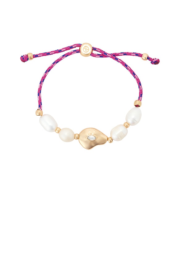 view 2 of 3 Gold And Pearl Cord Bracelet in Gold & Pearl