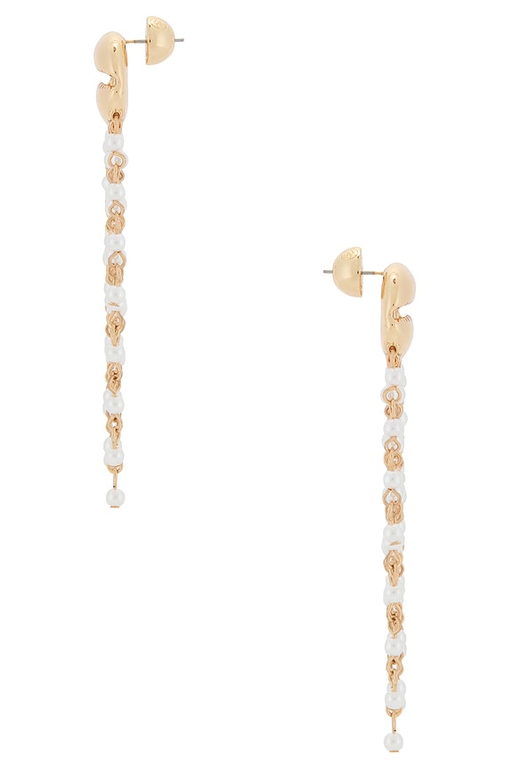 view 2 of 2 Mykonos Shell Dangle Earrings in Gold