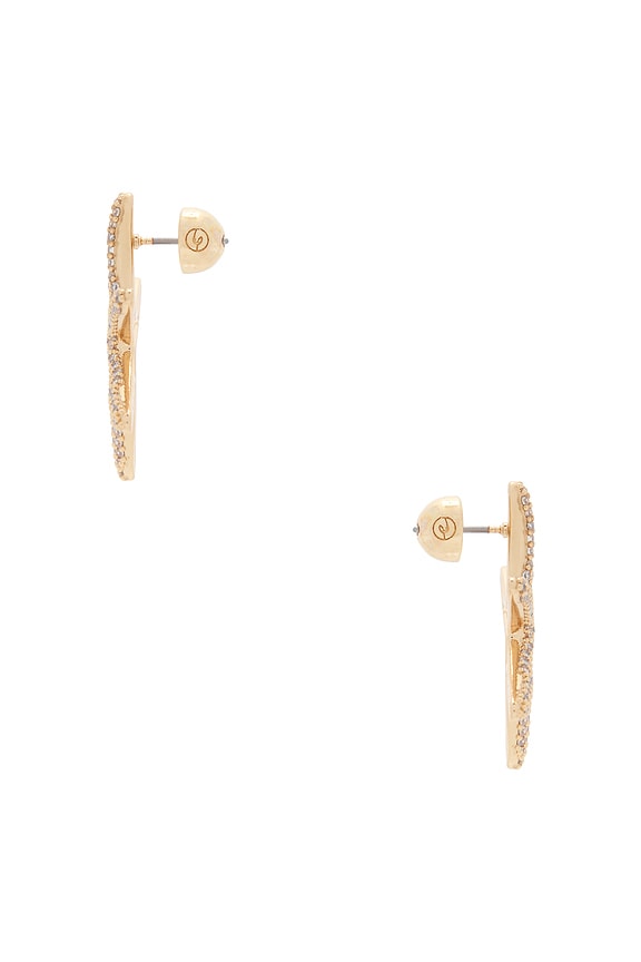 view 2 of 2 Pav? Starfish Earrings in Gold