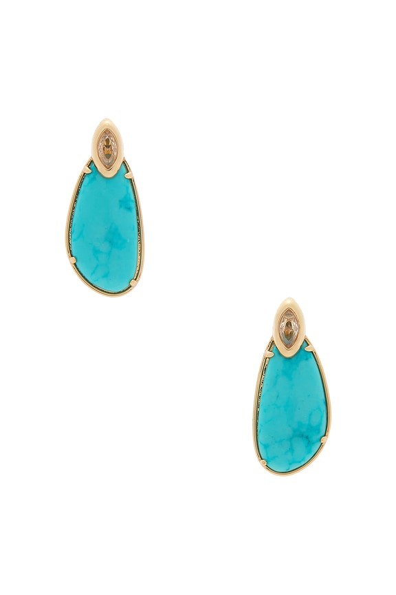view 1 of 2 Majestic Stone Earrings in Turquoise