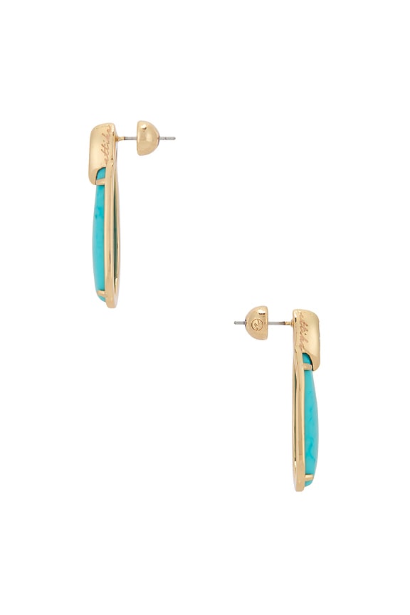 view 2 of 2 Majestic Stone Earrings in Turquoise