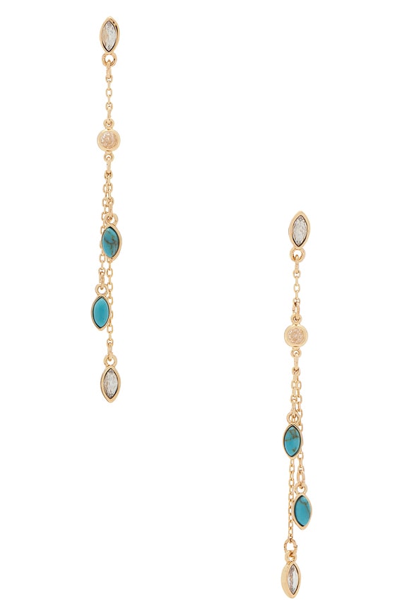 view 1 of 2 Turquoise Cascade Earrings in Turquoise