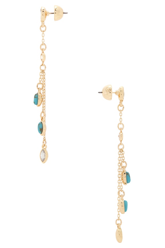 view 2 of 2 Turquoise Cascade Earrings in Turquoise