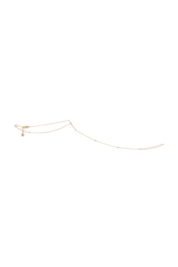 view 2 of 5 Santorini Shell Foot Chain in Gold