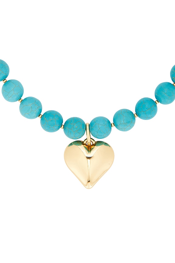 view 2 of 2 Luck And Love Turquoise Necklace in Turquoise & Gold
