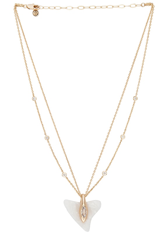 view 1 of 2 Deep Ocean Shark Necklace in Gold
