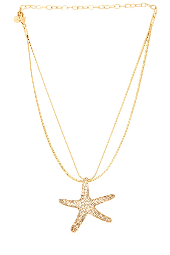 view 1 of 2 Pav? Starfish Necklace in Gold